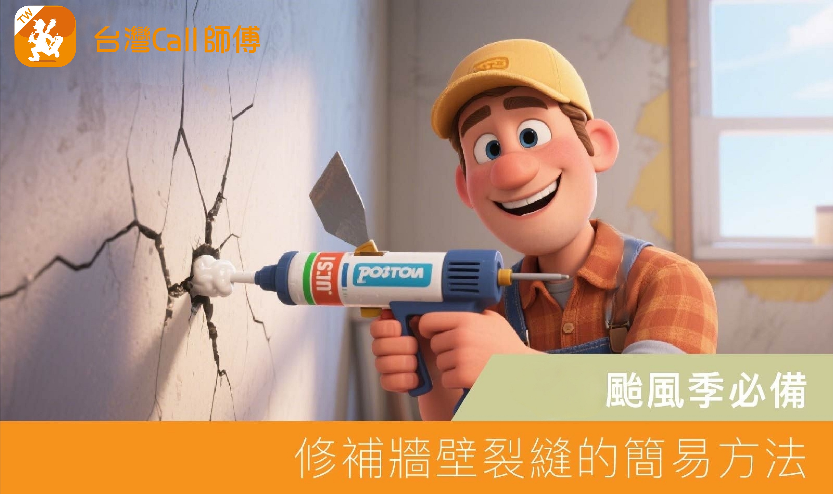 颱風季必備：修補牆壁裂縫的簡易方法